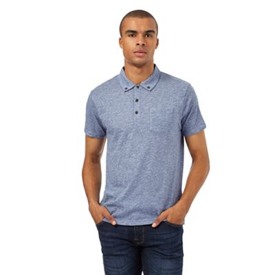 Red Herring Blue textured polo shirt